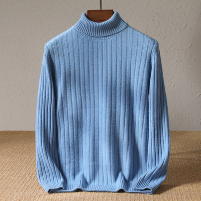 Massimo Ribbed Turtleneck Sweater