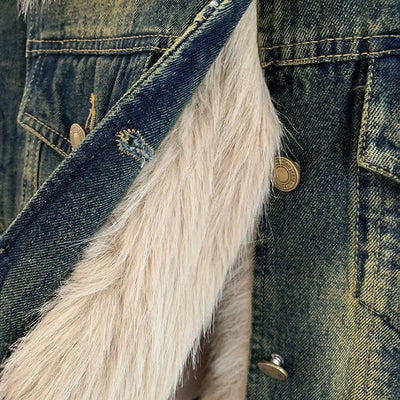 Olivia Klein Adaptable Fur Denim Jacket