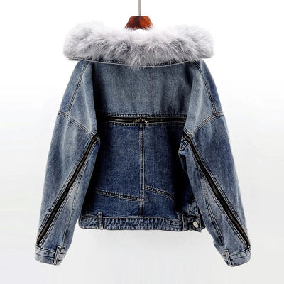 Olivia Klein Fur Urban Denim Jacket