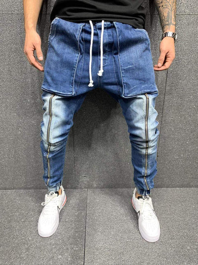 Premium Half Front Zipper Jeans