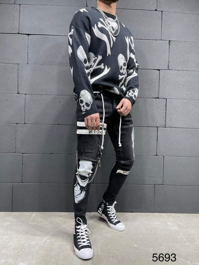 Skull Fashion Jeans