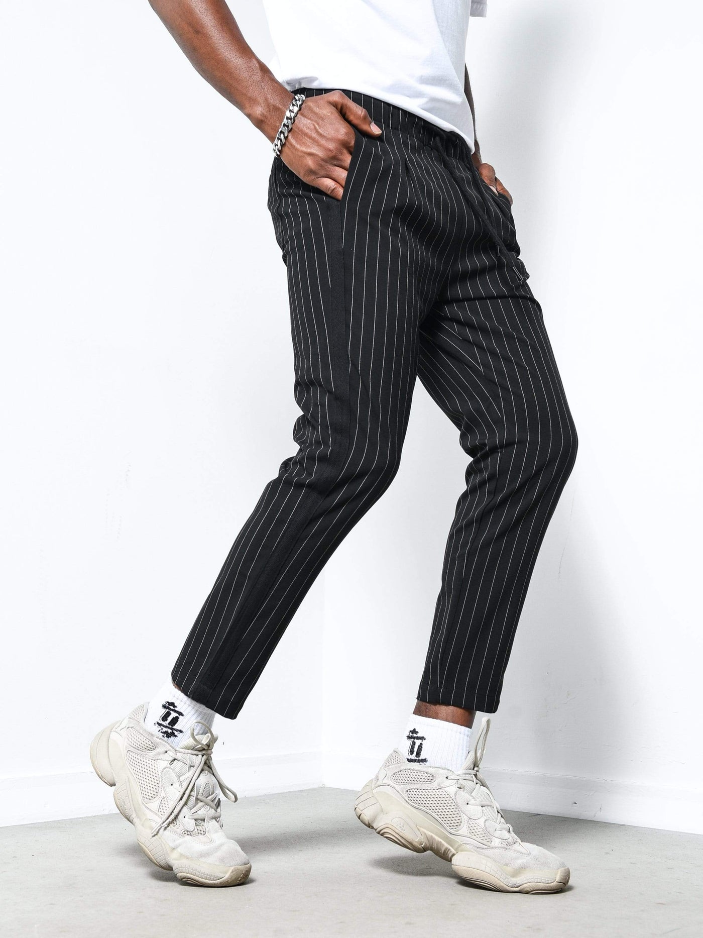 Striped Ankle Pants