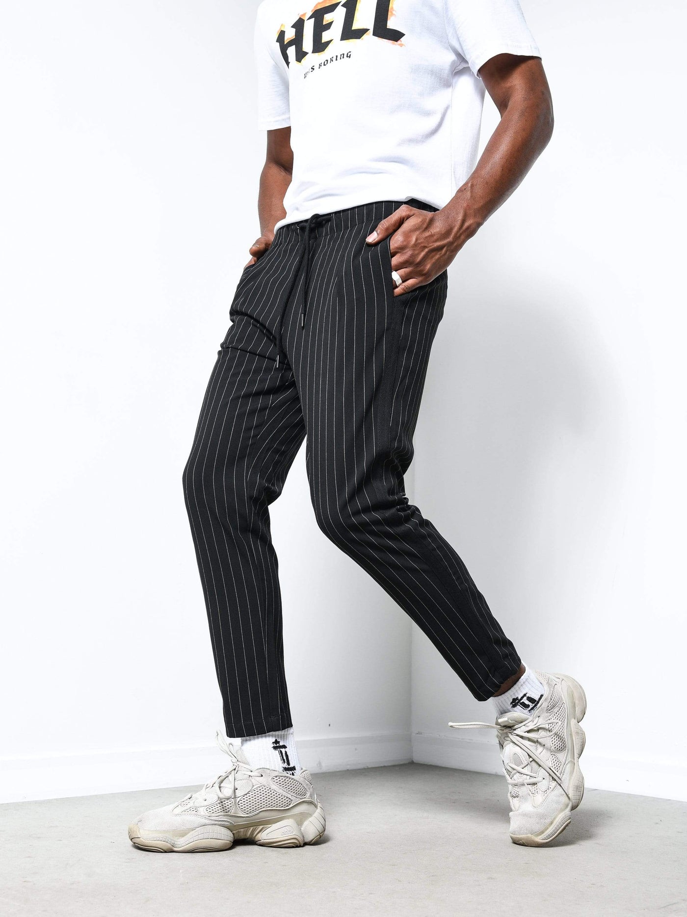 Striped Ankle Pants