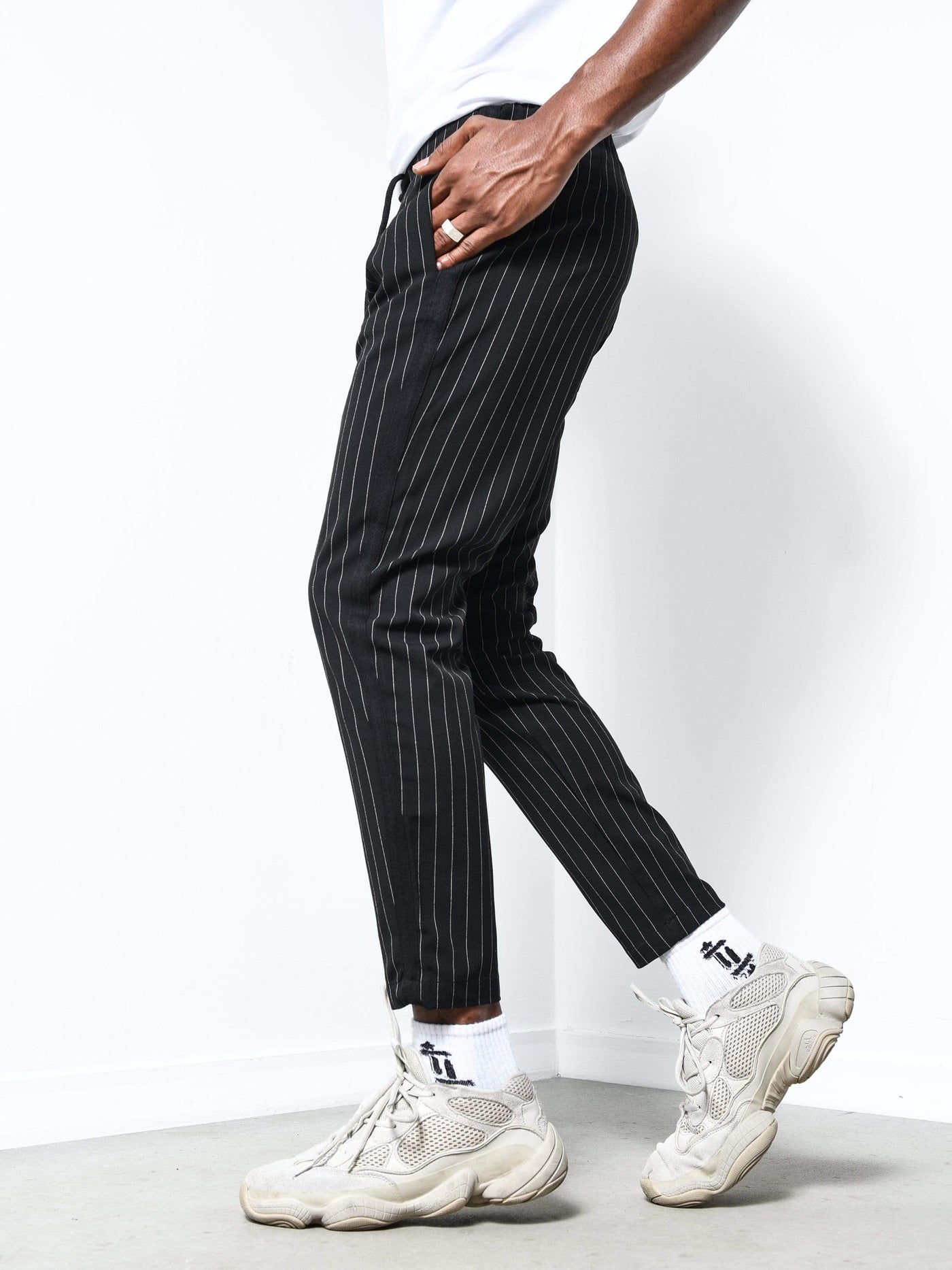 Striped Ankle Pants