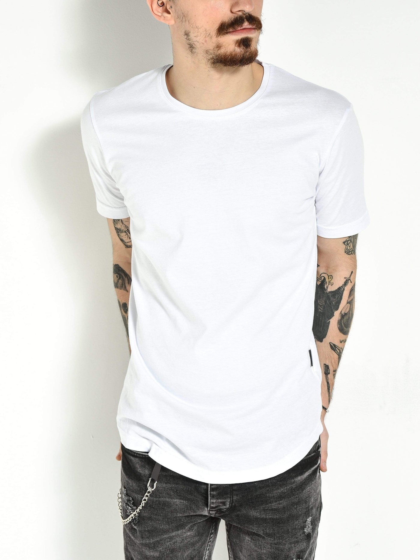 Basic-T-Shirt in Weiß