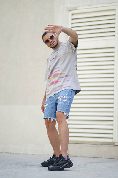 Gemengde Kleur Oversized T-Shirt
