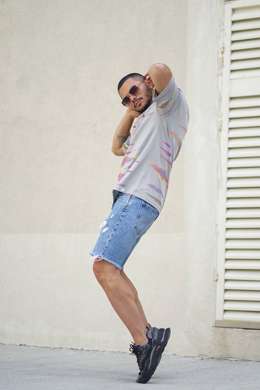 Gemengde Kleur Oversized T-Shirt