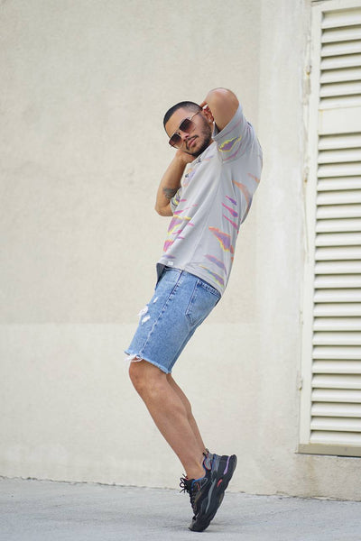 Gemengde Kleur Oversized T-Shirt