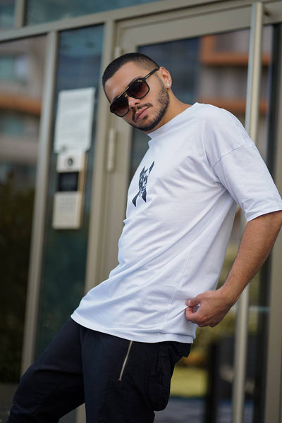 X - Totenkopf-Übergröße-T-Shirt